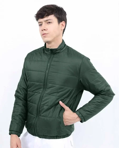 Men's Solid Quilted Jacket