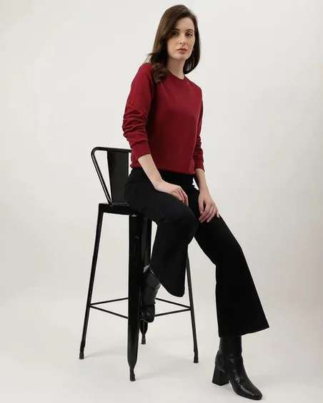 Women Round Neck Sweatshirt