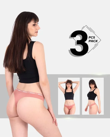 Chilot brazilian din nylon și elastan – Pachet de 3
