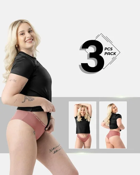Chiloți hipster din nylon și elastan pentru femei - Pachet de 3