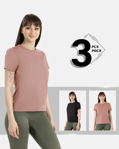 Tricou ultra moale din amestec de modal și elastan – Pachet 3 bucăți