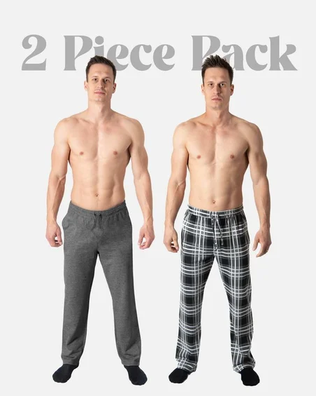Pantoneclo Men's Knit 2 Pcs Pack Lounge Trouser