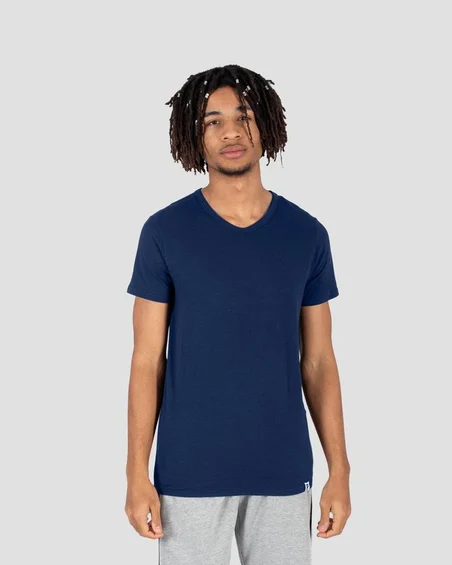 Tricou V-neck din bumbac moale