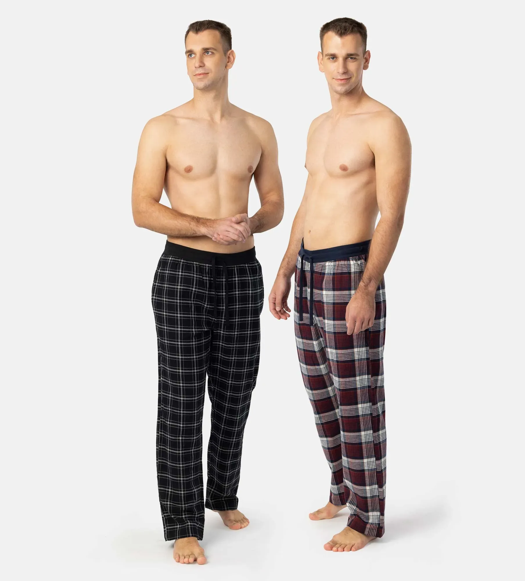 Pantaloni de pijama bărbați - pantaloni de lounge - pachet de 2