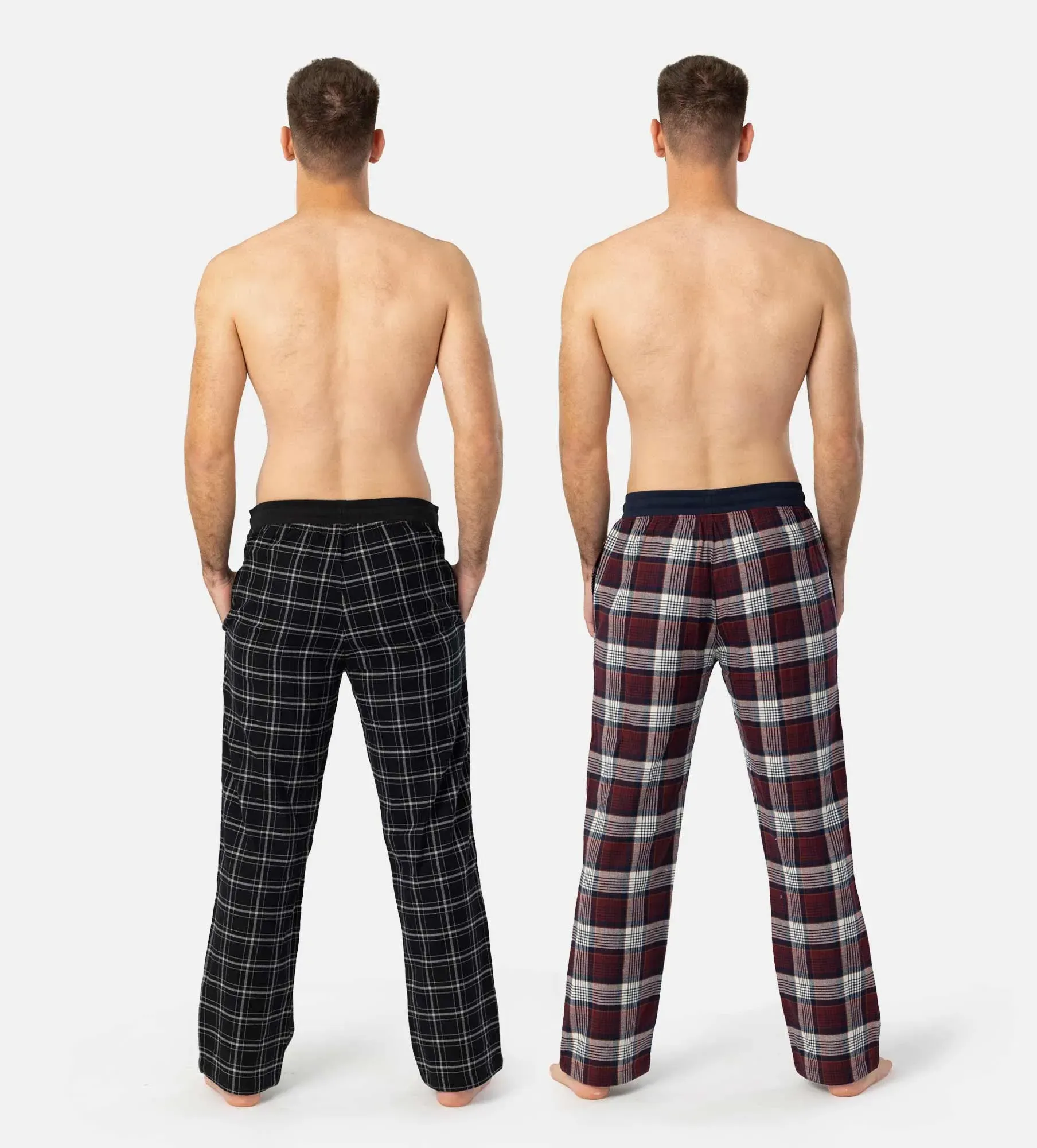 Pantaloni de pijama bărbați - pantaloni de lounge - pachet de 2