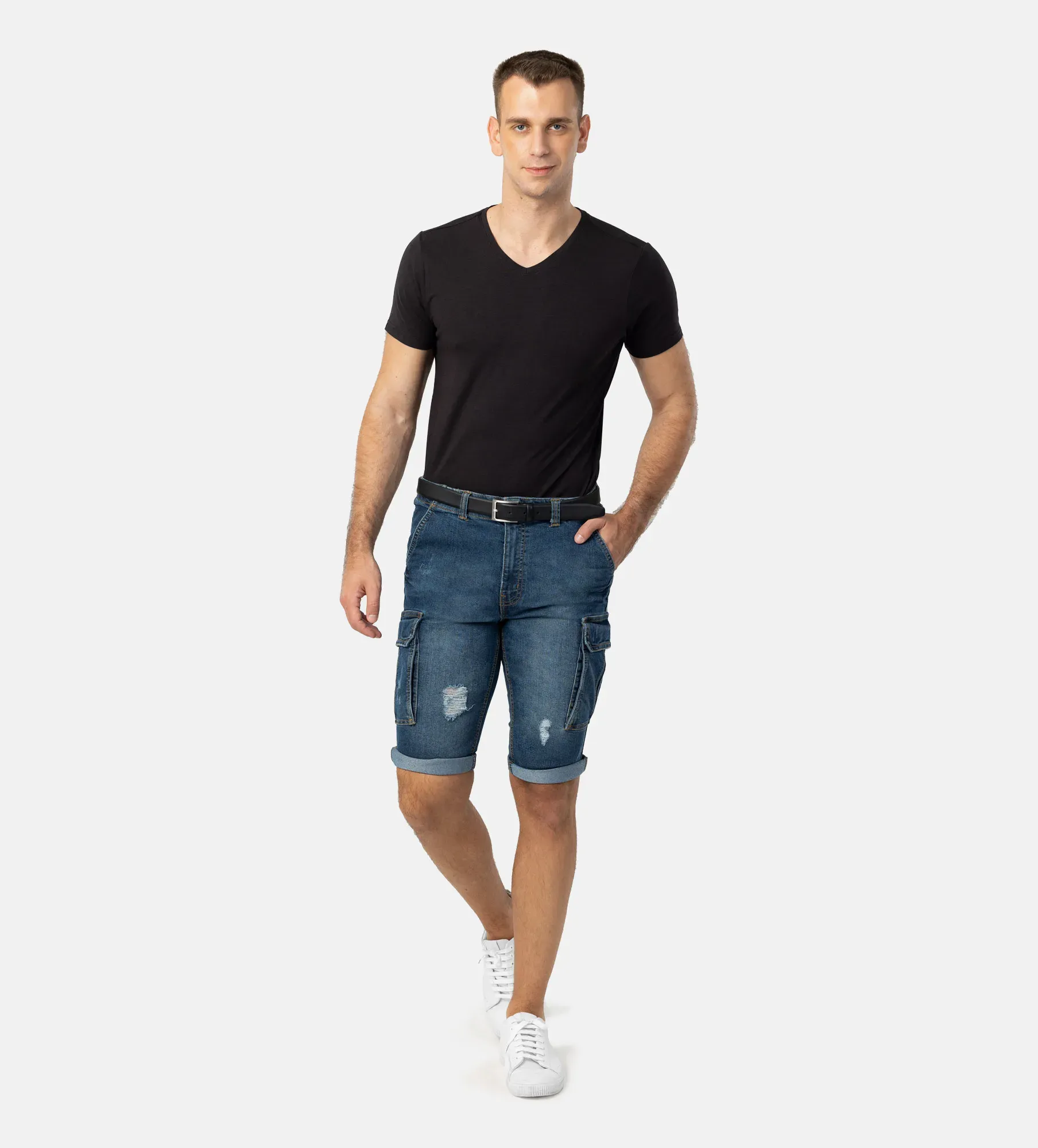 Pantaloni scurți bărbați de blugi