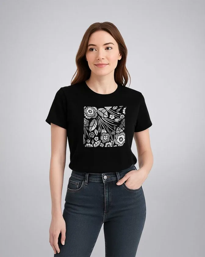 Tricou pentru femei cu mânecă scurtă și imprimeu