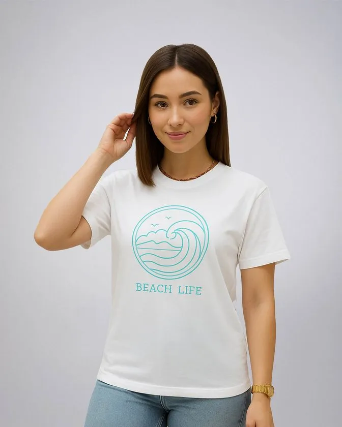 Tricou pentru femei cu mânecă scurtă și imprimeu