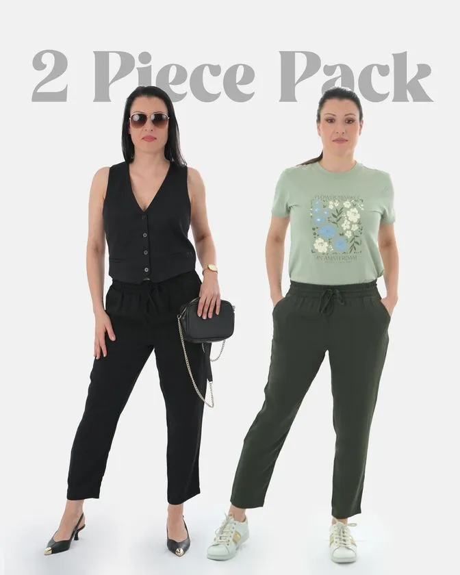 Pantaloni de pijama femei - pachet de 2