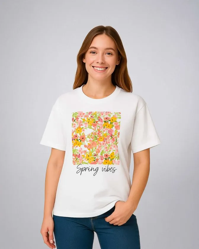 Tricou pentru femei cu mânecă scurtă și imprimeu