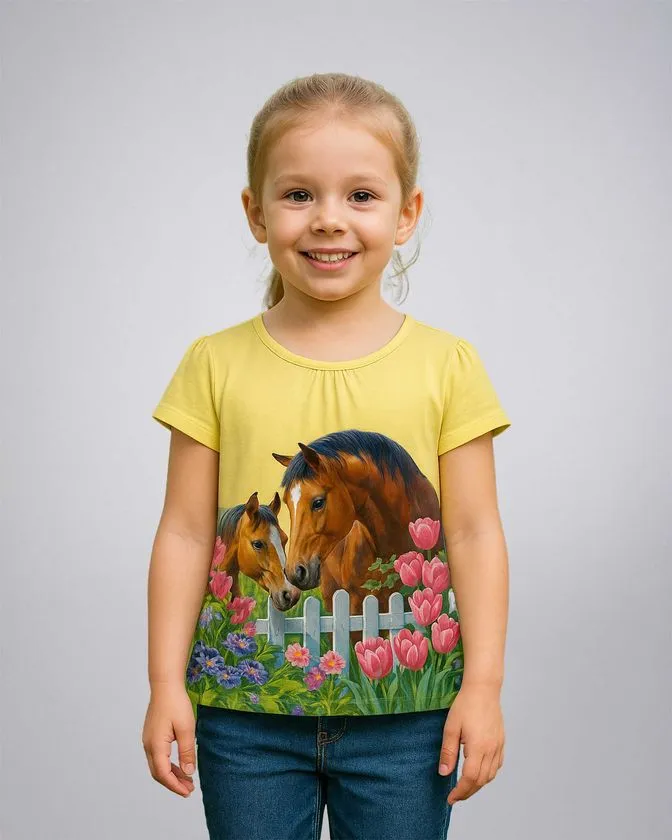 Tricou imprimat pentru fete