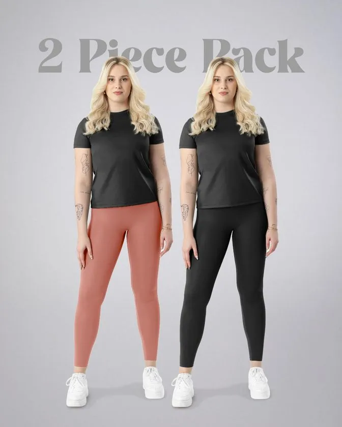 Leggins / colanți lungi femei - pachet de 2