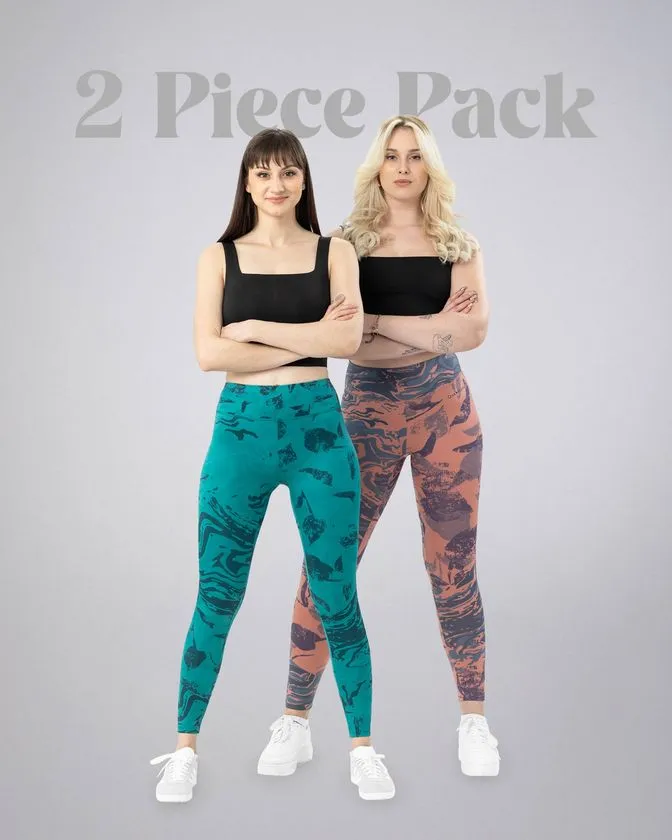 Leggins / colanți lungi femei - pachet de 2