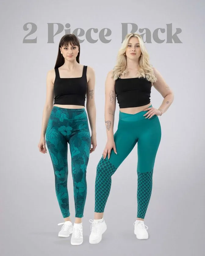 Leggins / colanți lungi femei - pachet de 2