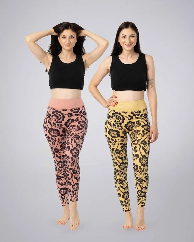 Leggins / colanți lungi femei - pachet de 2