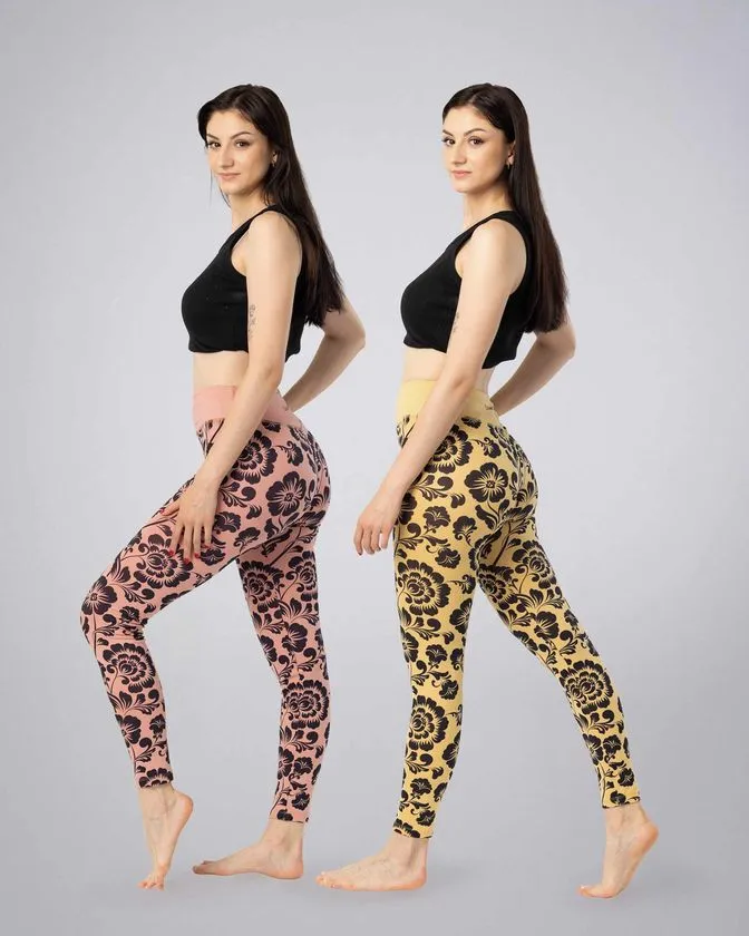Leggins / colanți lungi femei - pachet de 2