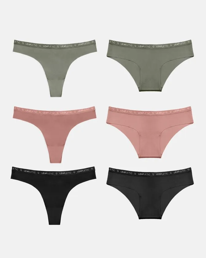 Chiloți hipster și brazilieni din nylon și elastan – Pachet de 6