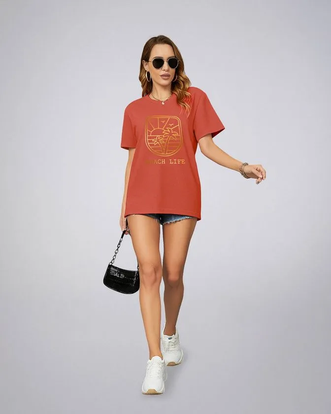Tricou pentru femei cu mânecă scurtă și imprimeu