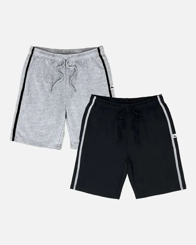 Pijama scurte pentru bărbați - pantaloni scurți de lounge - pachet de 2