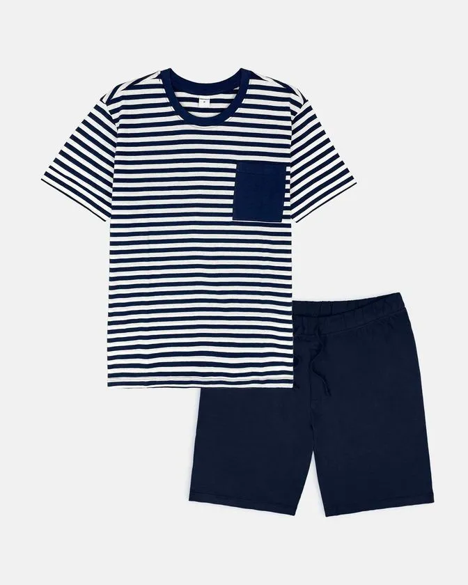 Pijama scurte pentru bărbați - cămașă de noapte